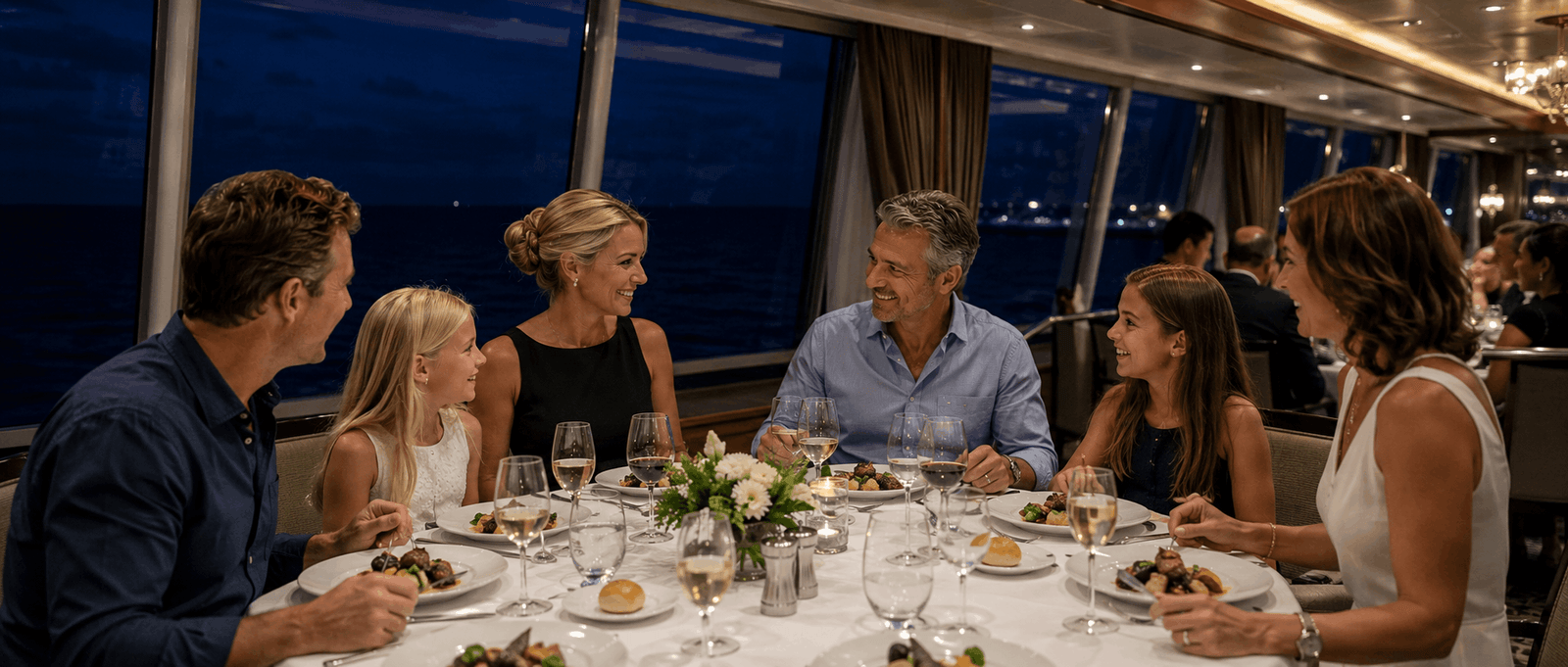 Cruise Dining Companions Never Eat Alone at Sea